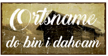 Fototasse mit Sublimationsdruck, Hütte, "Do bin i"